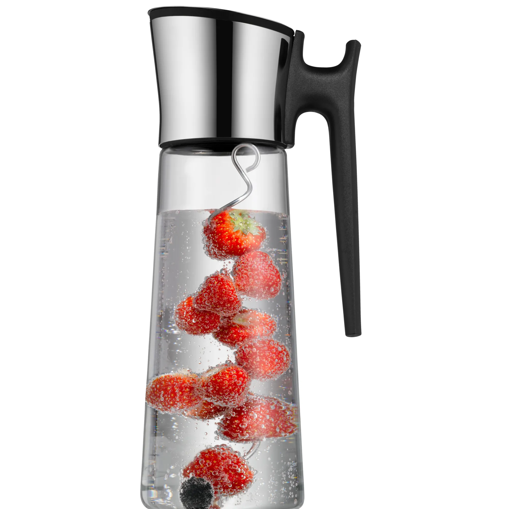 WMF Basic Wasserkaraffe mit Griff, 1,5 l, Schwarz| Karaffen & Dekanter
