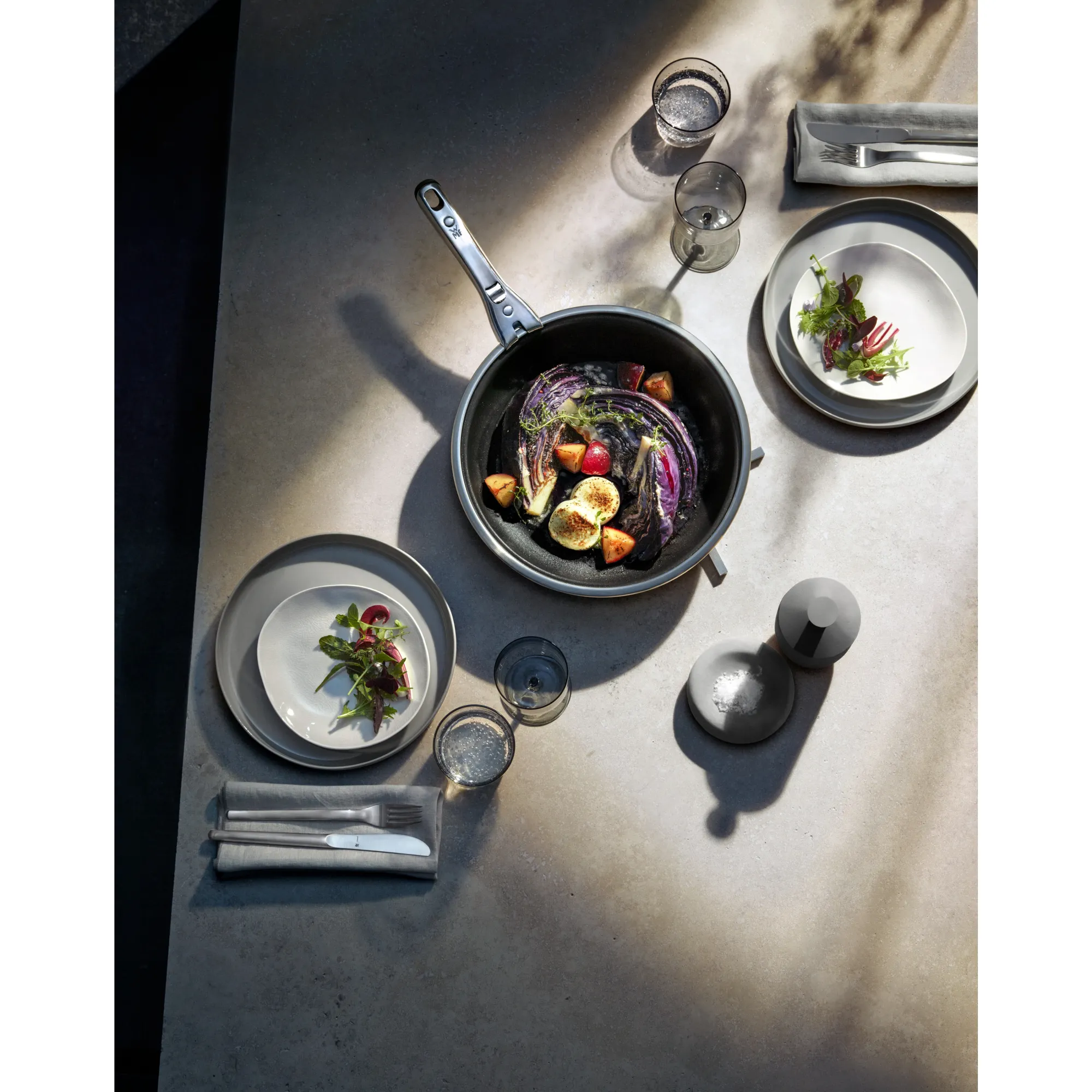WMF Click&Serve Pfannen Vorteils-Set*, 3-teilig| Induktionspfannen|Pfannen-Sets