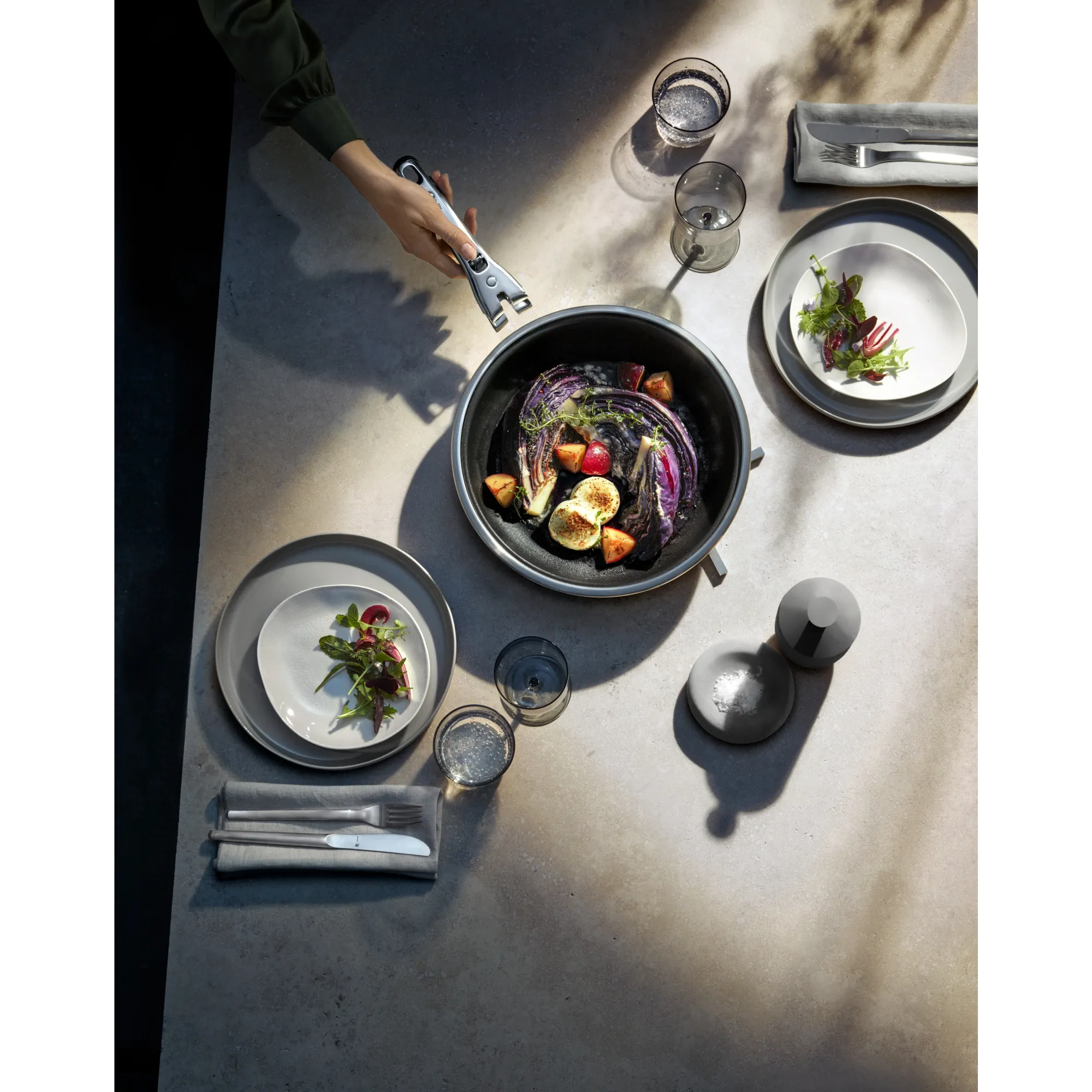 WMF Click&Serve Pfannen Vorteils-Set*, 3-teilig| Induktionspfannen|Pfannen-Sets
