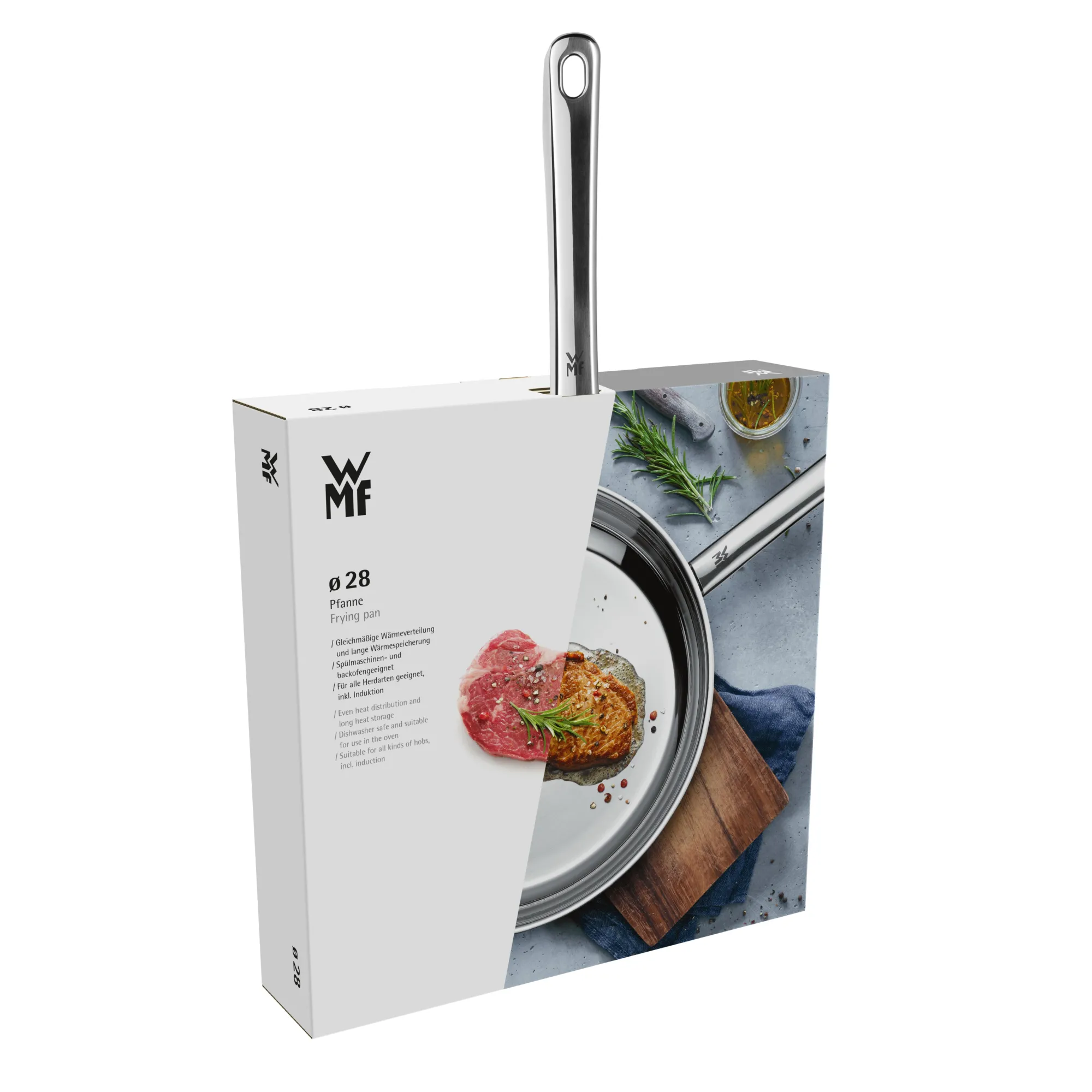 WMF Compact Cuisine Stielpfanne, 28 cm| Induktionspfannen|Bratpfannen