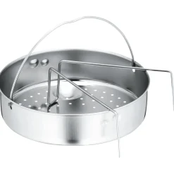 WMF Dampfgareinsatz mit Griff und Untersetzer für Schnellkochtöpfe, 22 cm| Zubehör Töpfe
