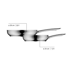 WMF Devil Bratpfannen-Set, 2-teilig, 24 und 28 cm| Induktionspfannen|Bratpfannen