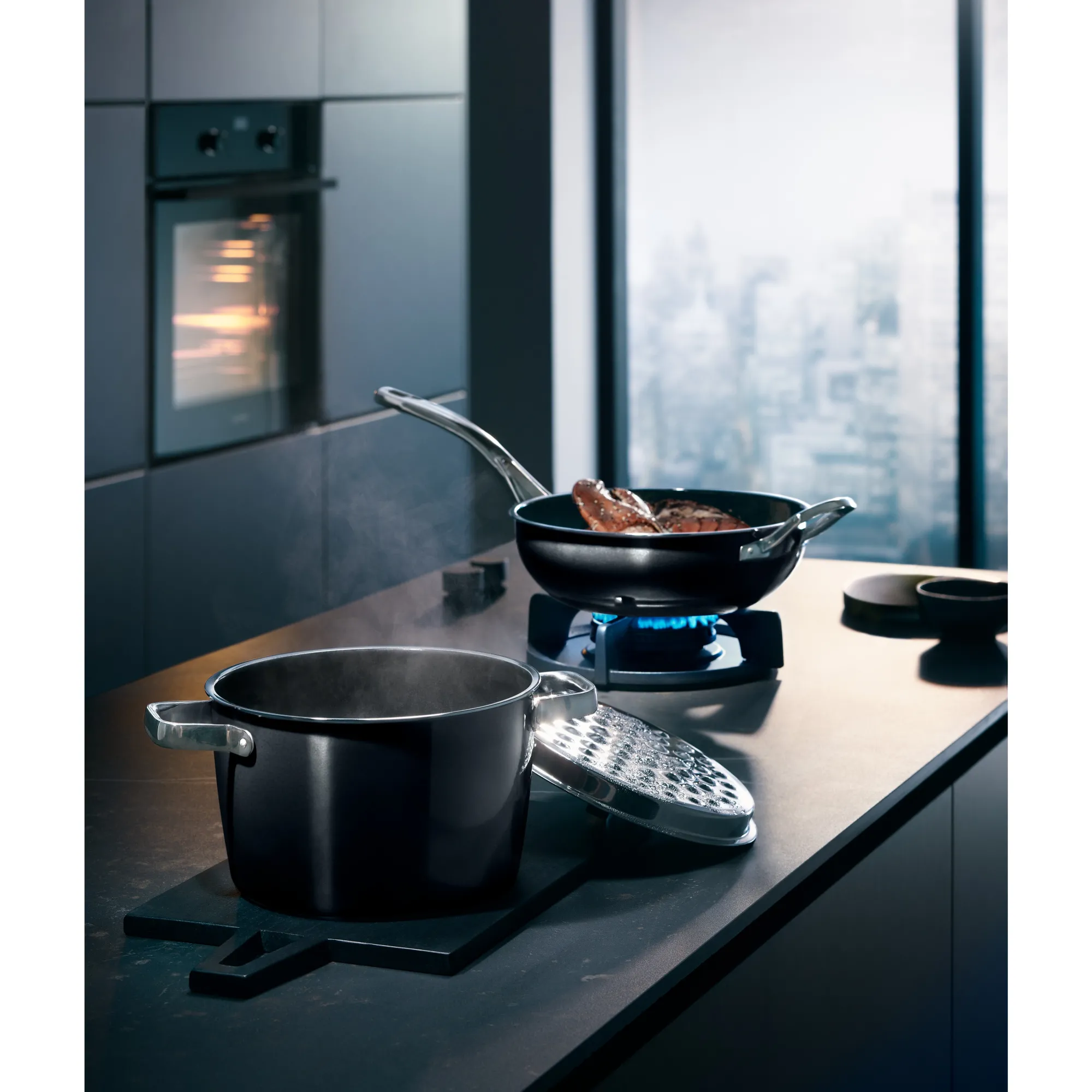 WMF Fusiontec Aromatic Kochtopf, 24 cm, Black| Kochtöpfe|Induktionstöpfe