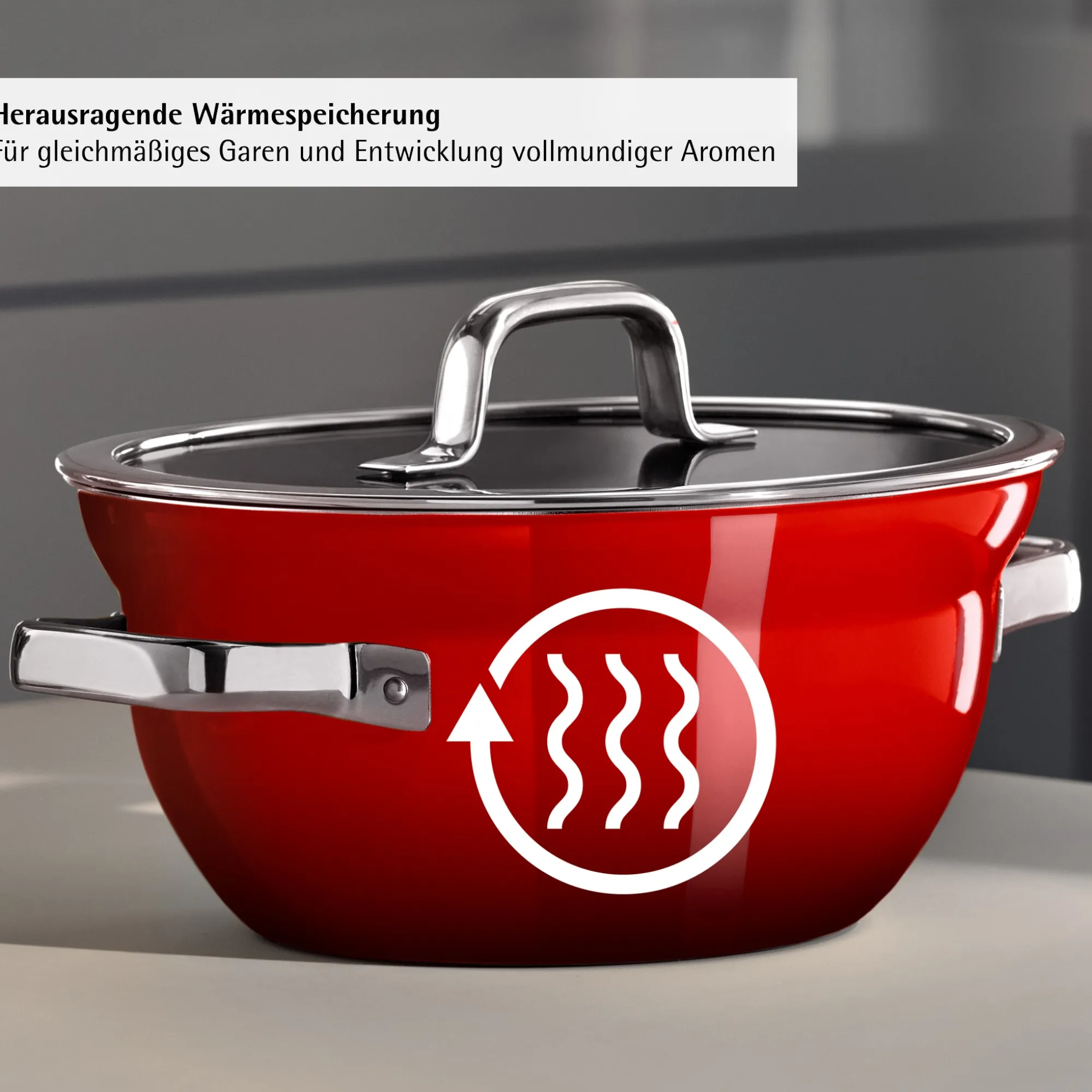 WMF Fusiontec Mineral Pro, Kochschüssel mit Deckel, 20 cm, Passion Red| Kochtöpfe|Induktionstöpfe
