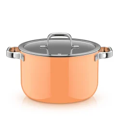 WMF Fusiontec Mineral Pro, Topf-Set, 4-teilig, Papaya Orange| Topfsets
