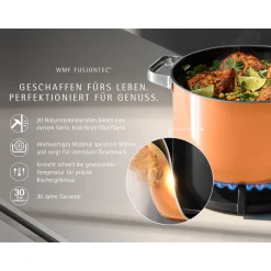 WMF Fusiontec Mineral Pro, Topf-Set, 4-teilig, Papaya Orange| Topfsets