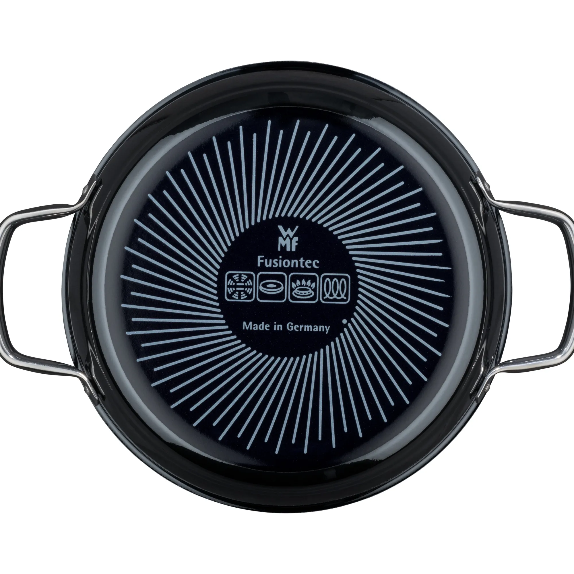 WMF Fusiontec Mineral Schmorpfanne mit Glasdeckel, 24 cm, Black| Schmorpfannen|Pfannen Mit Deckel