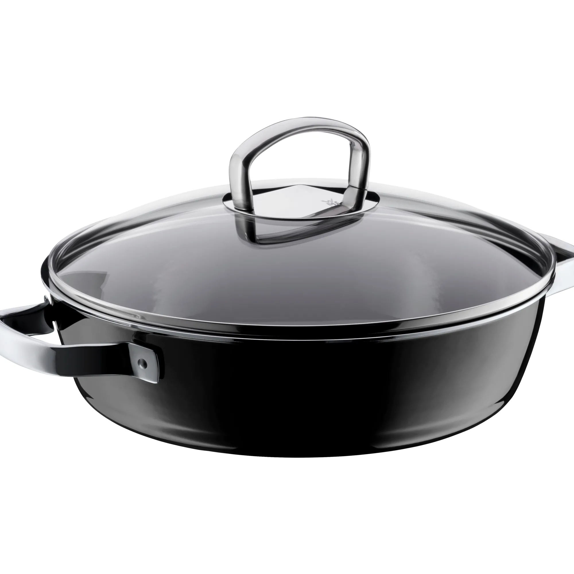 WMF Fusiontec Mineral Schmorpfanne mit Glasdeckel, 28 cm, Black| Schmorpfannen|Pfannen Mit Deckel