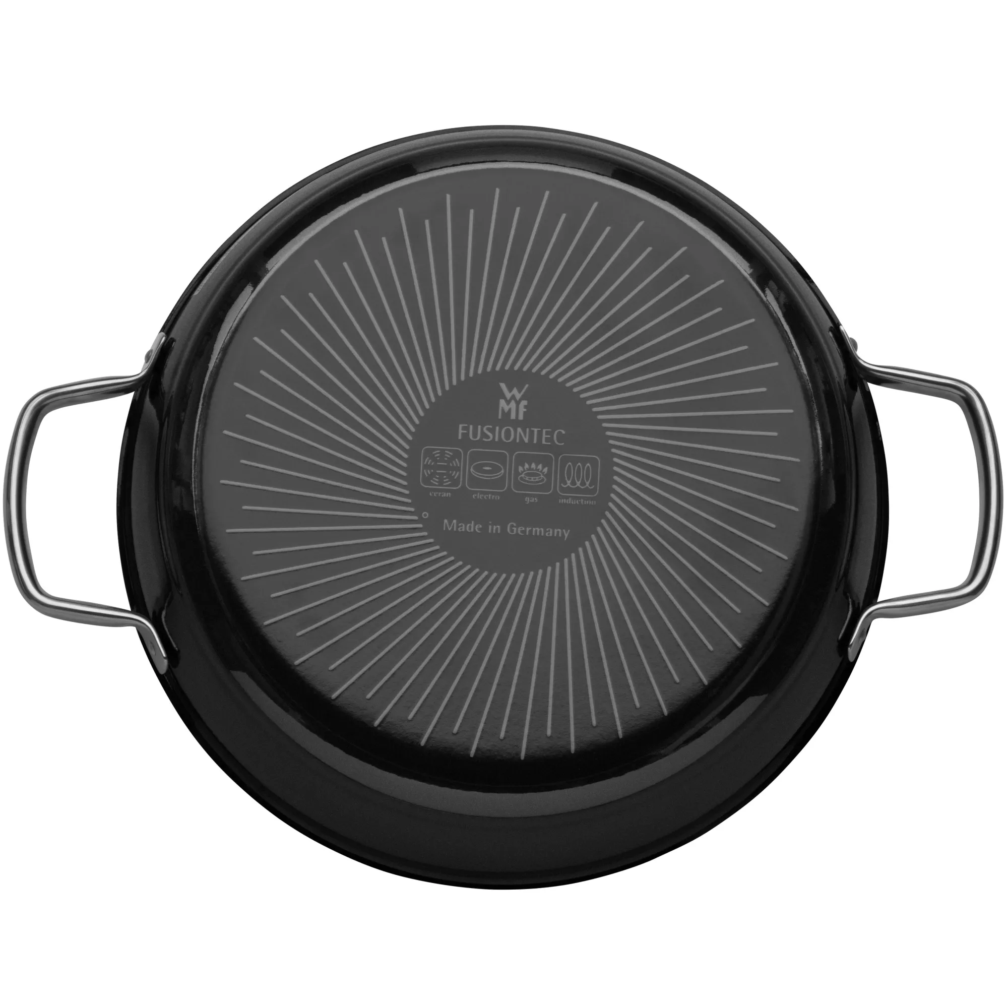 WMF Fusiontec Mineral Schmorpfanne mit Glasdeckel, 28 cm, Black| Schmorpfannen|Pfannen Mit Deckel
