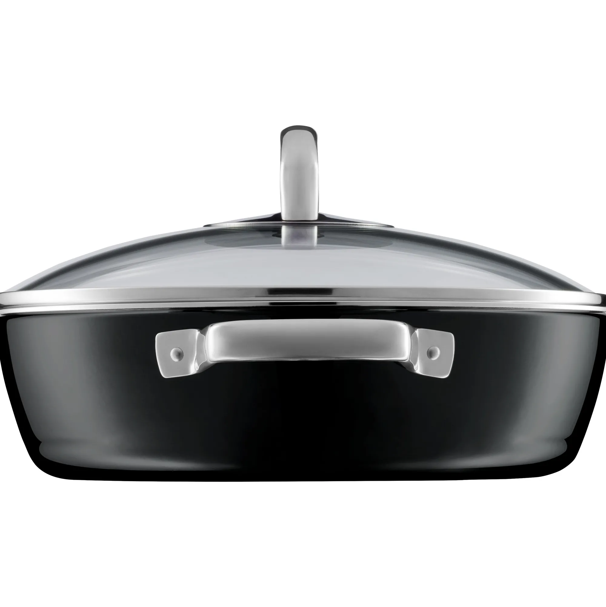 WMF Fusiontec Mineral Schmorpfanne mit Glasdeckel, 28 cm, Black| Schmorpfannen|Pfannen Mit Deckel