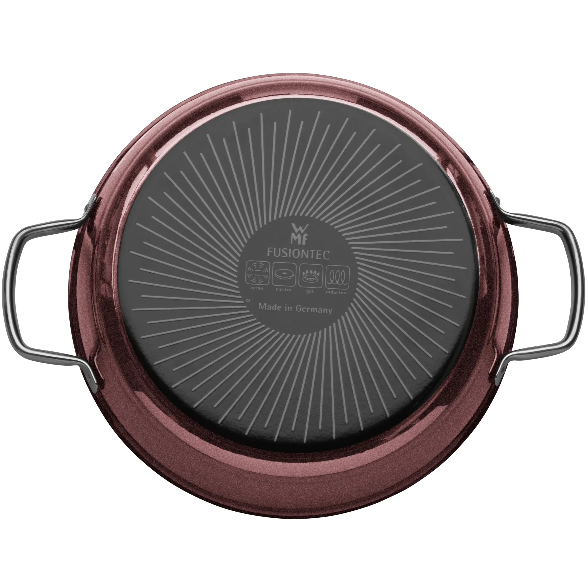 WMF Fusiontec Mineral Schmorpfanne mit Glasdeckel, 28 cm, Rose Quartz| Schmorpfannen|Induktionspfannen