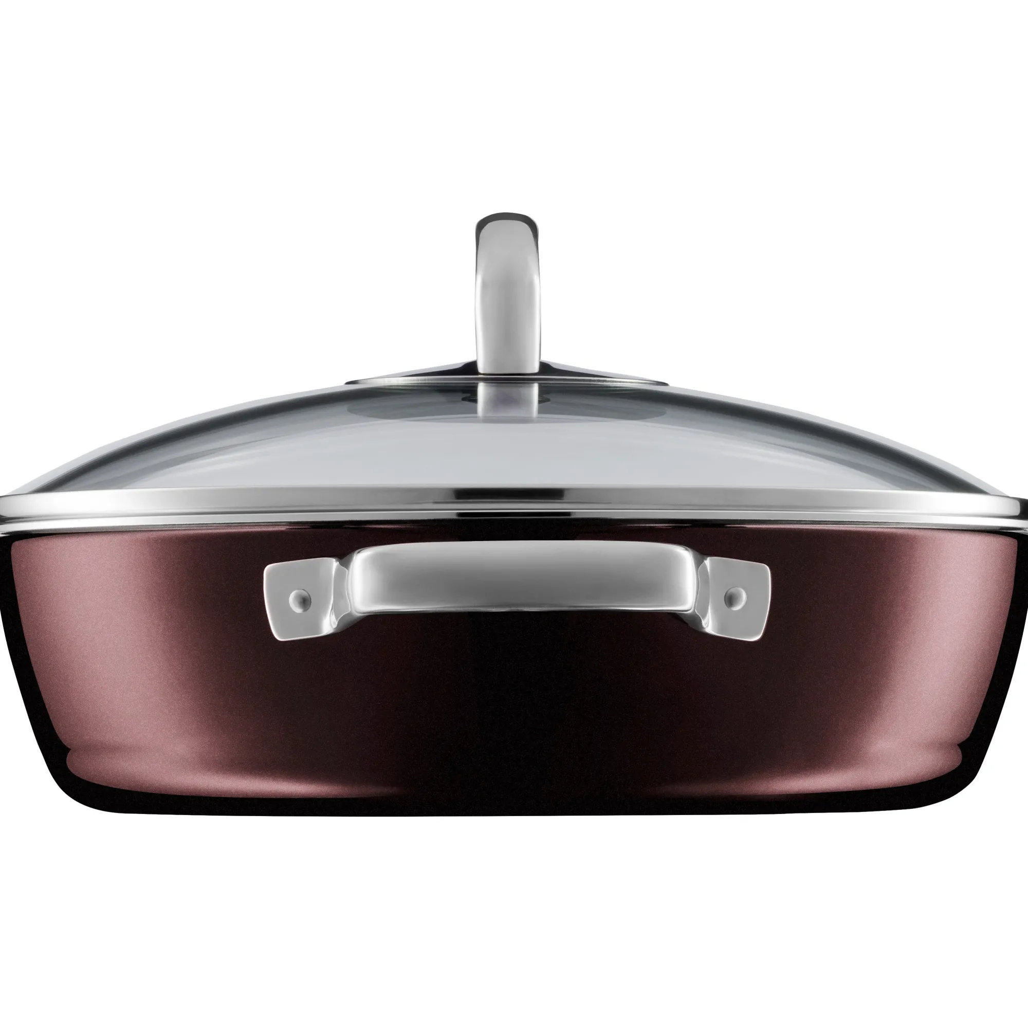 WMF Fusiontec Mineral Schmorpfanne mit Glasdeckel, 24 cm, Rose Quartz| Schmorpfannen|Pfannen Mit Deckel