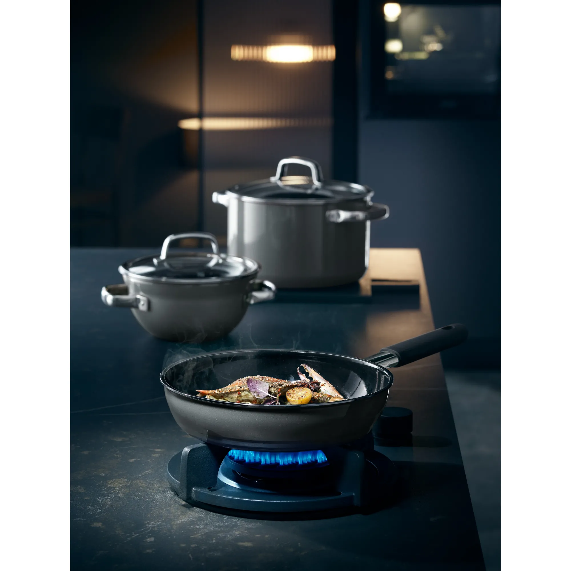 WMF Fusiontec Mineral Stielpfanne, 24 cm, Platinum| Bratpfannen