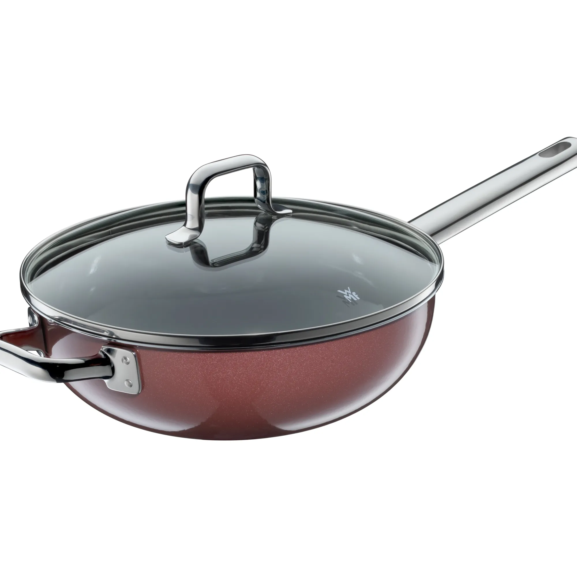 WMF Fusiontec Mineral Wok mit Glasdeckel, 28 cm, Rose Quartz| Woks