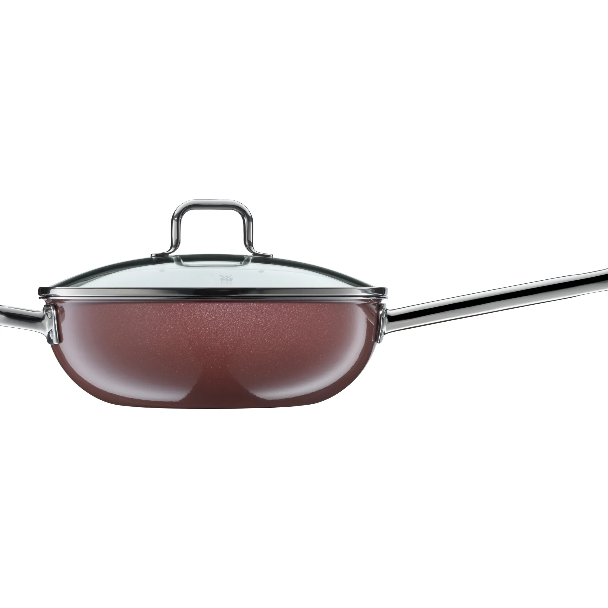 WMF Fusiontec Mineral Wok mit Glasdeckel, 28 cm, Rose Quartz| Woks