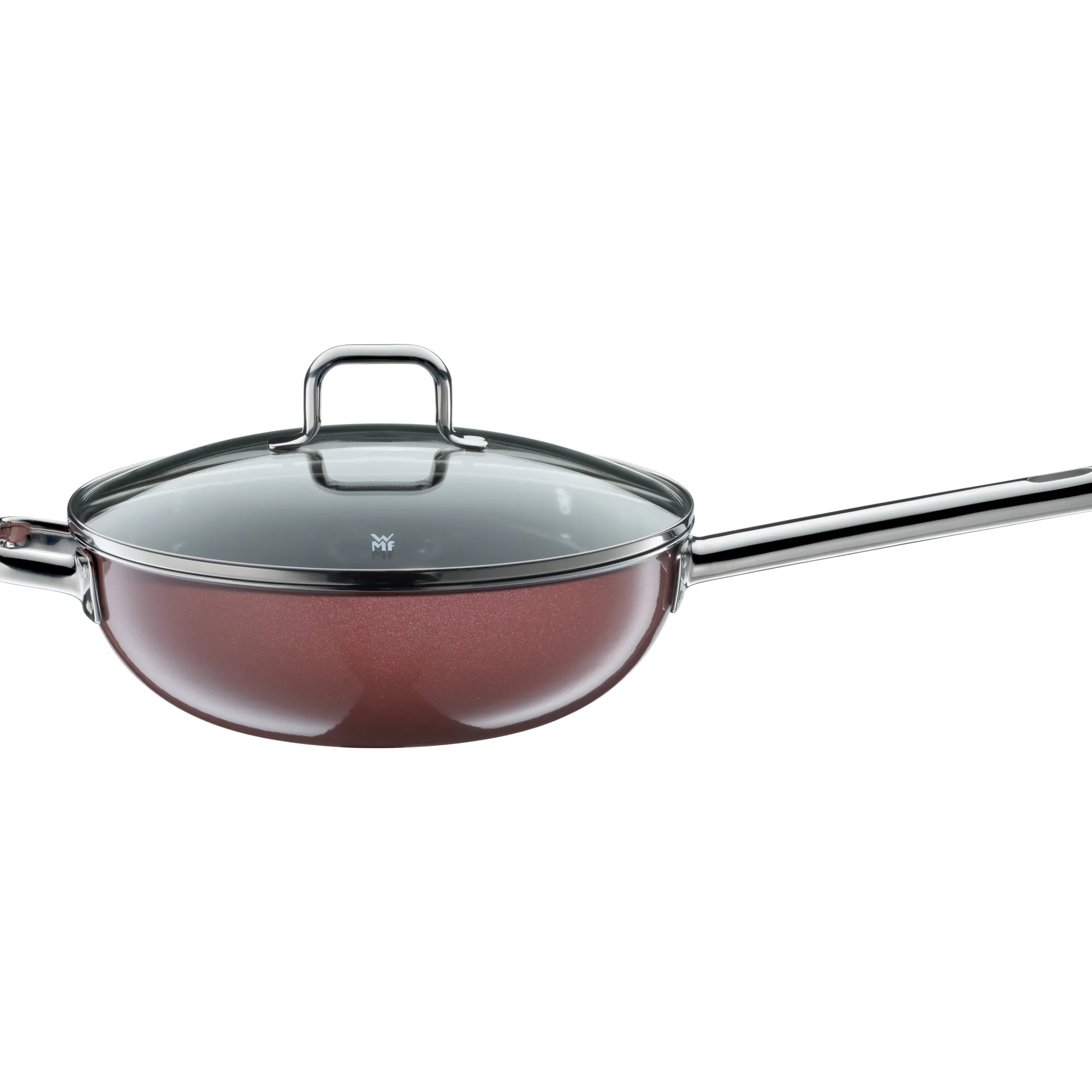 WMF Fusiontec Mineral Wok mit Glasdeckel, 28 cm, Rose Quartz| Woks