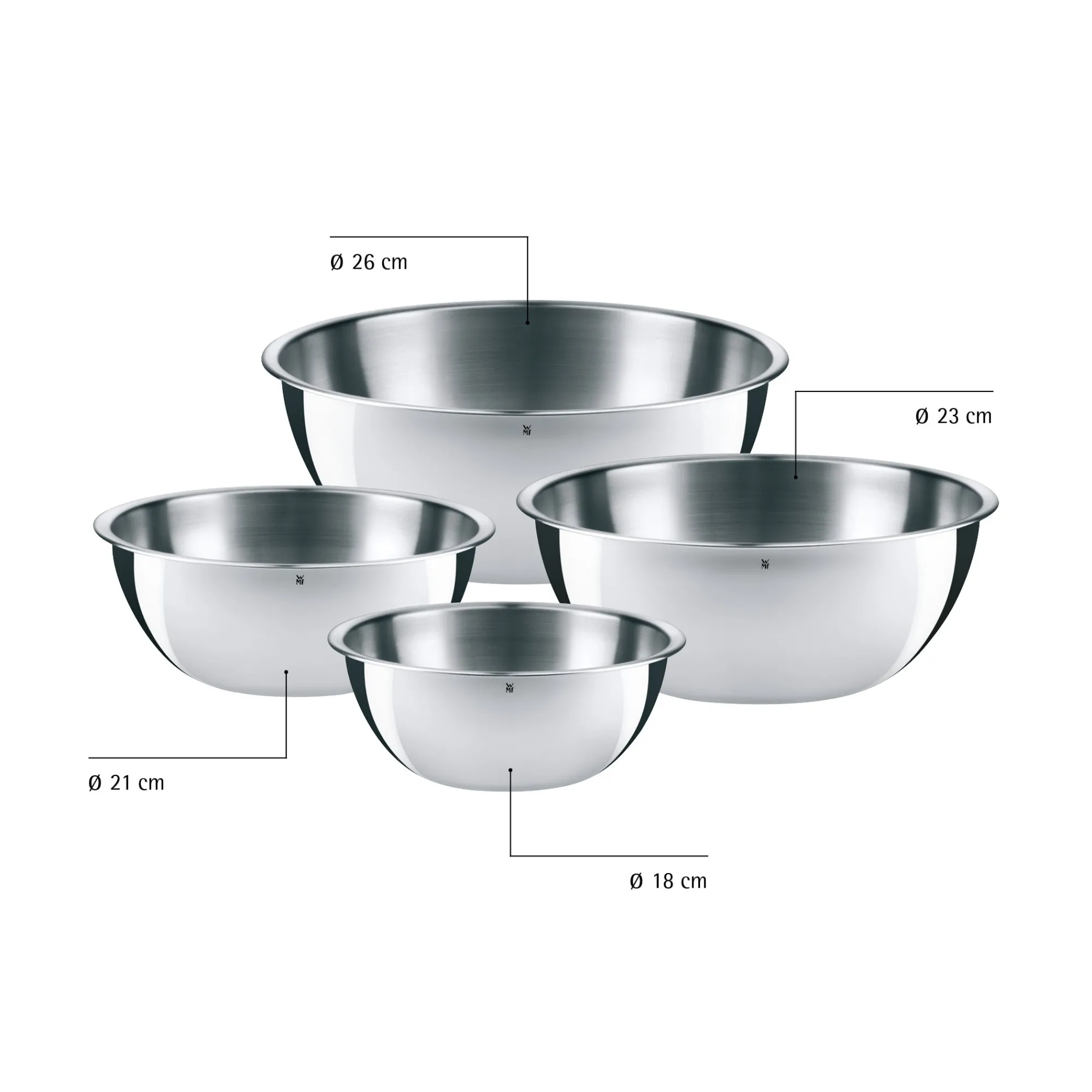 WMF Gourmet Küchenschüssel-Set, 4-teilig| Schüsseln