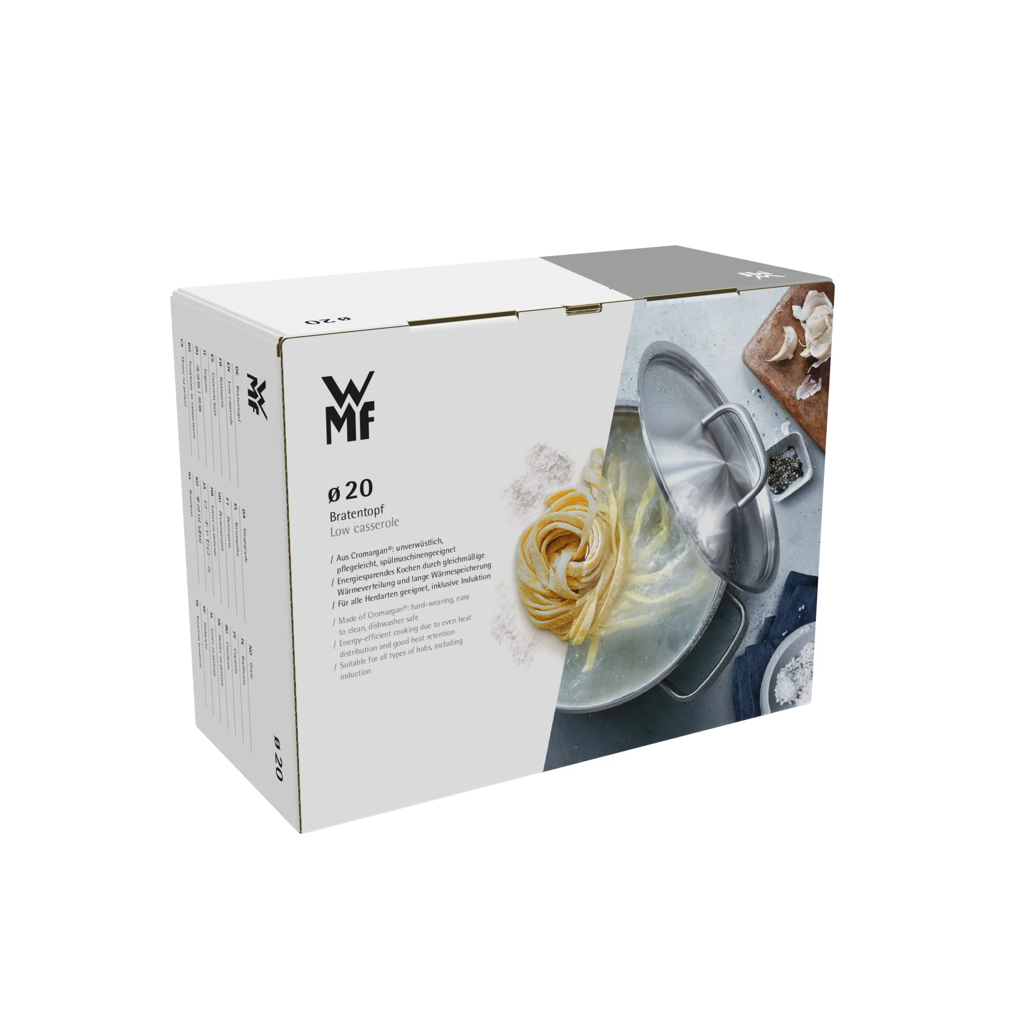 WMF Gourmet Plus Bratentopf mit Deckel, 20 cm| Induktionstöpfe