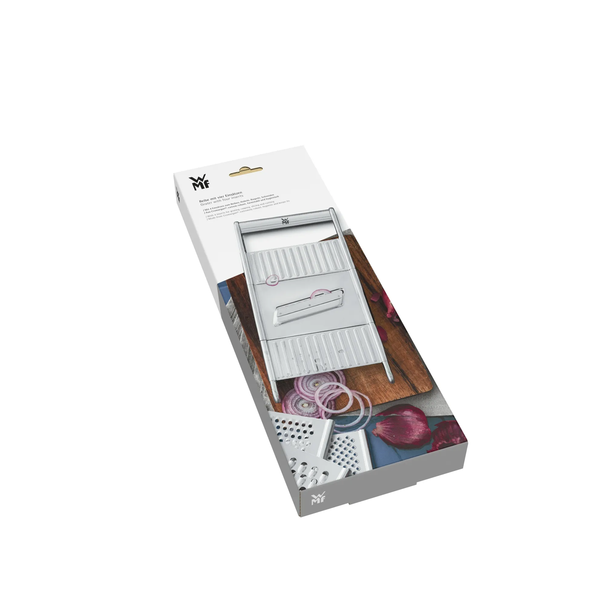 WMF Gourmet Reibe mit vier Einsätzen, 12 x 18cm| Küchenutensilien