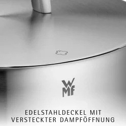 WMF Iconic Bräter mit Dampfgareinsatz, 28 cm| Bräter & Schmortöpfe