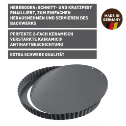 WMF KAISER La Forme Plus Tarte- und Quicheform mit Hebeboden, 28 cm| Backformen