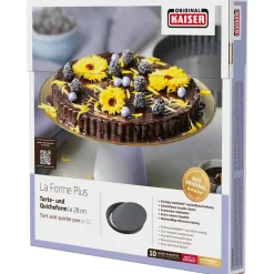 WMF KAISER La Forme Plus Tarte- und Quicheform mit Hebeboden, 28 cm| Backformen