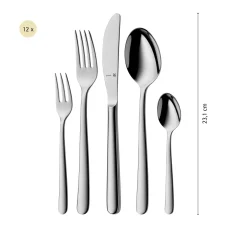 WMF Kult Plus Besteck-Set, 66-teilig, Cromargan protect®| Besteck-Sets