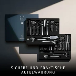 WMF Kult Plus Besteck-Set, 66-teilig, Cromargan protect®| Besteck-Sets