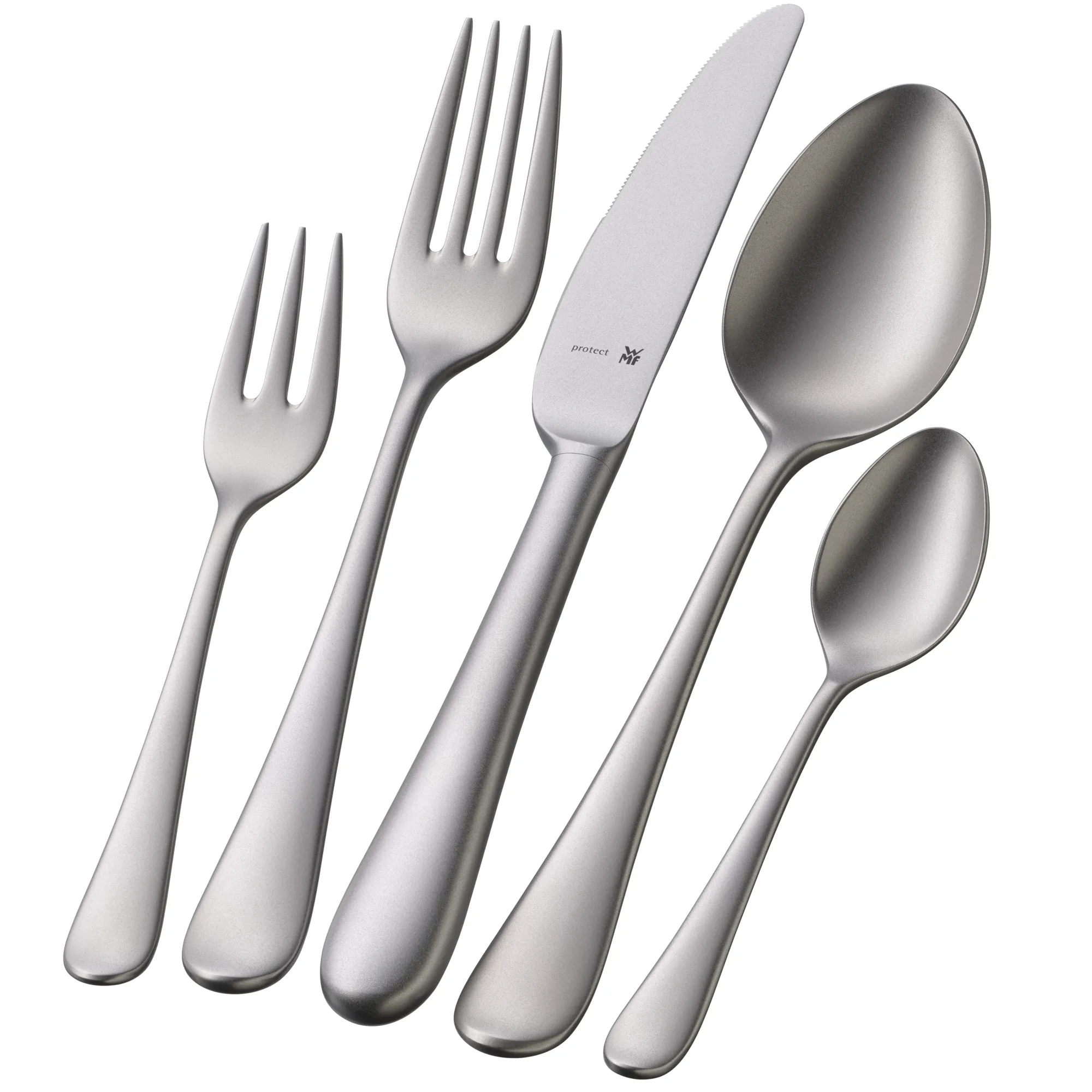 WMF Merit Besteck-Set, 30-teilig, Cromargan protect®, sandgestrahlt| Besteck-Sets