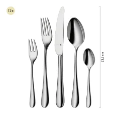 WMF Merit Besteck-Set, 66-teilig, Cromargan protect®| Besteck-Sets