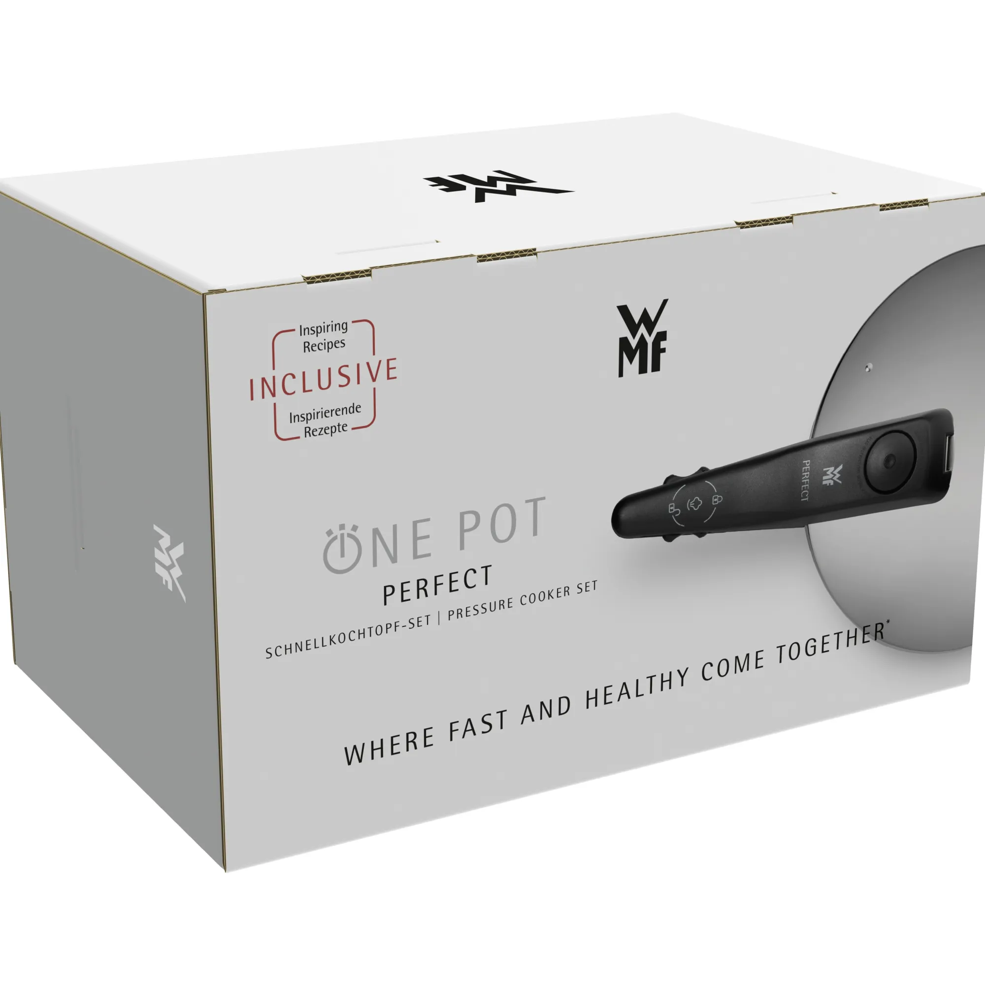 WMF Perfect One Pot Schnellkochtopf-Set, 22 cm, 4,5 und 3,0 Liter| Schnellkochtöpfe|Induktionstöpfe