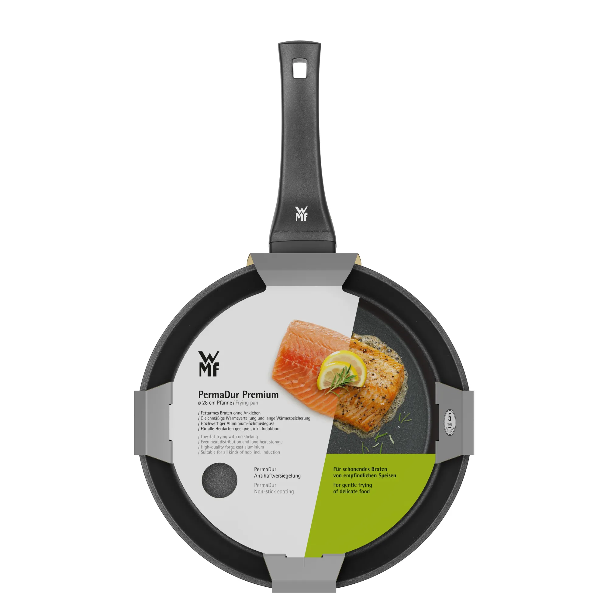 WMF PermaDur Premium Stielpfanne, 28 cm| Bratpfannen|Induktionspfannen