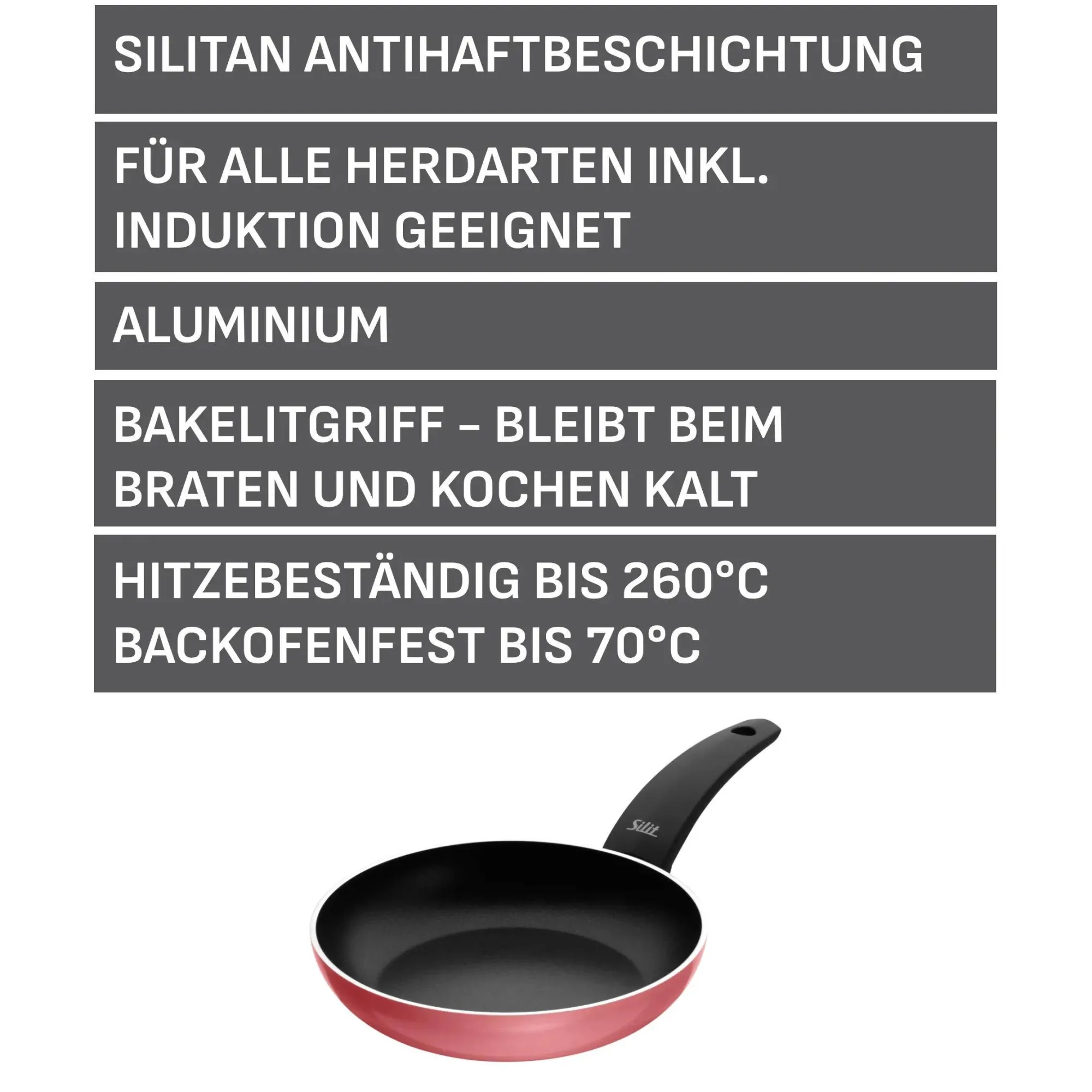 WMF Silit Belluna Stielpfanne, 20 cm, Rosé| Induktionspfannen|Bratpfannen