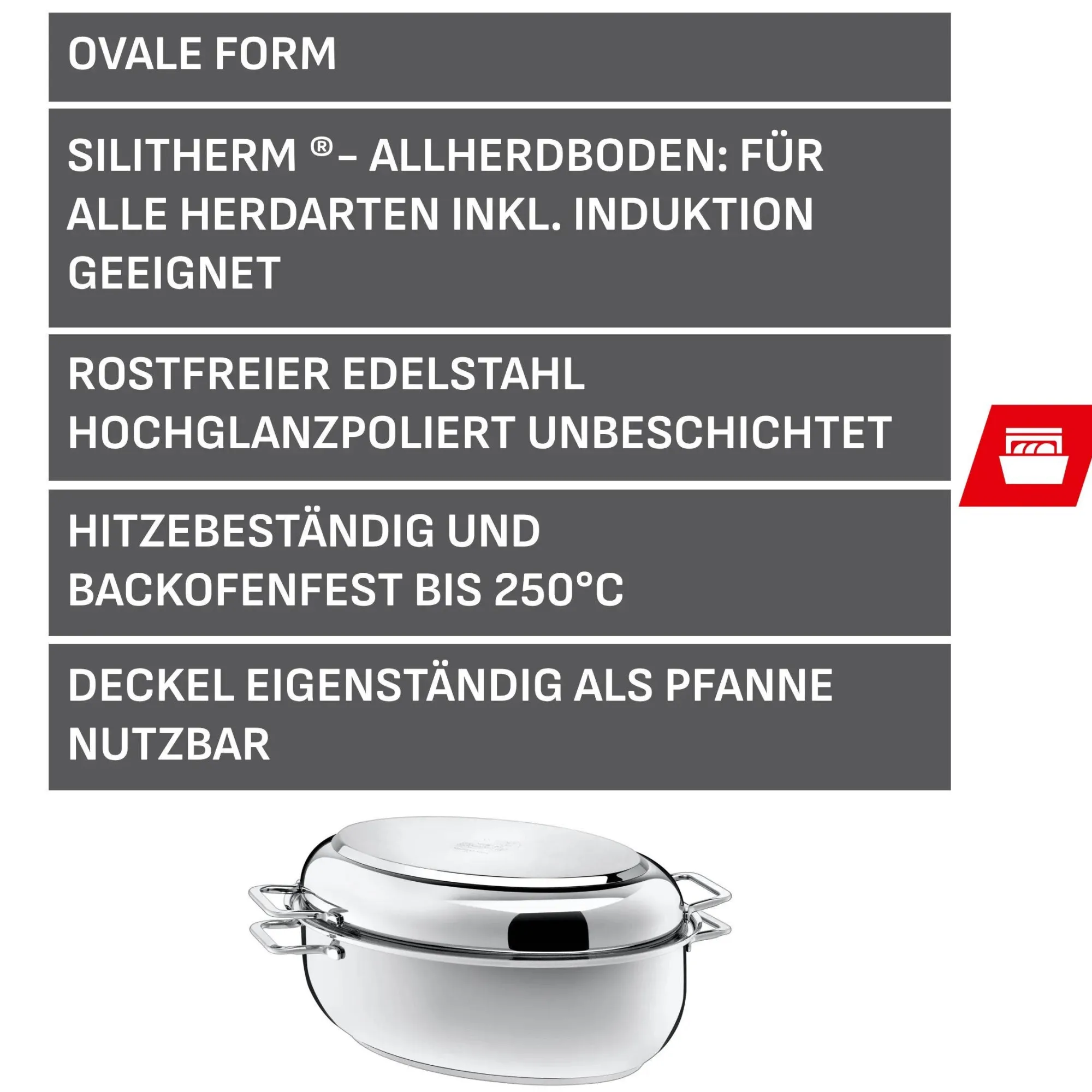 WMF Silit Extrabräter, oval| Bräter & Schmortöpfe