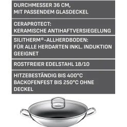 WMF Silit Hong Kong Wok, 36 cm| Woks