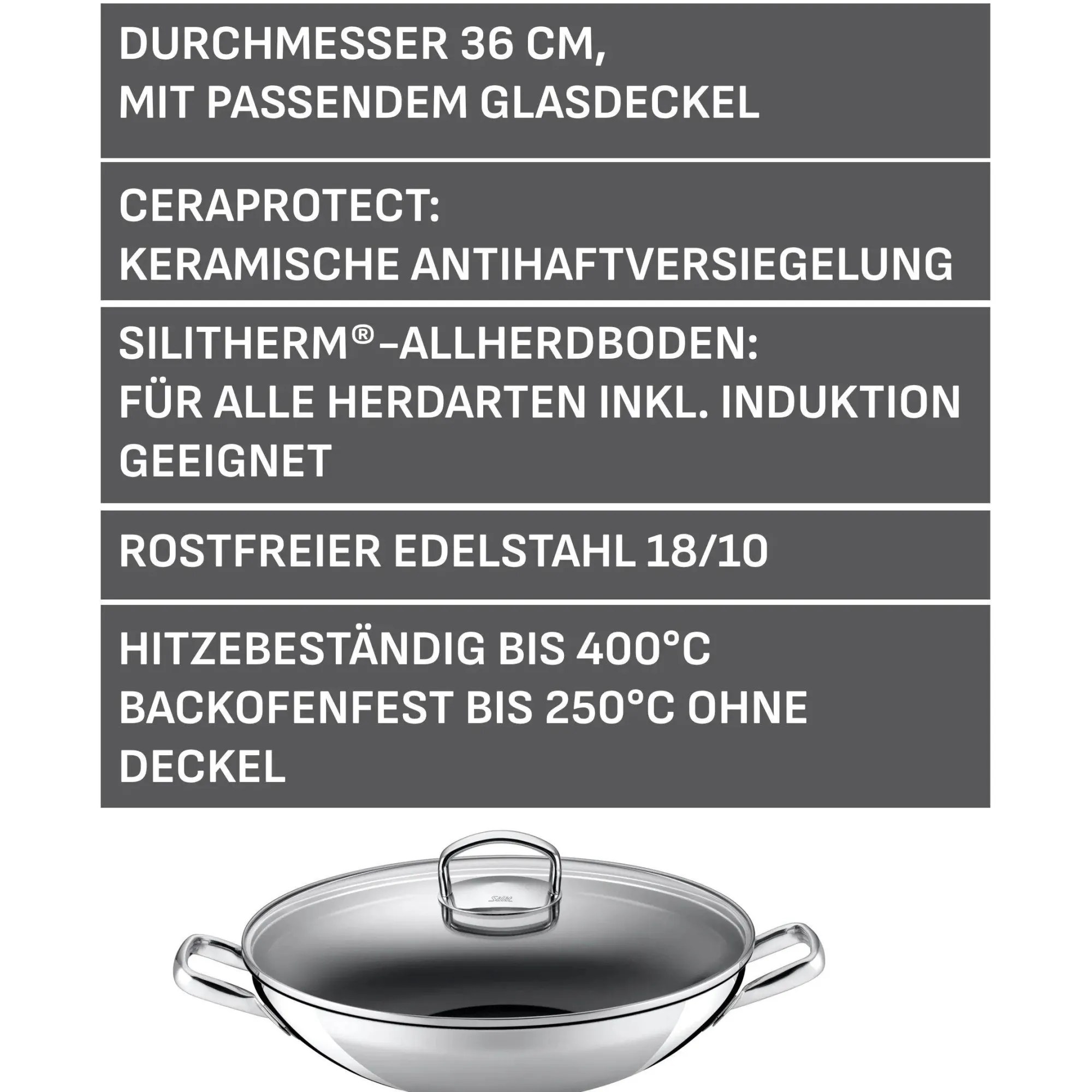 WMF Silit Hong Kong Wok, 36 cm| Woks