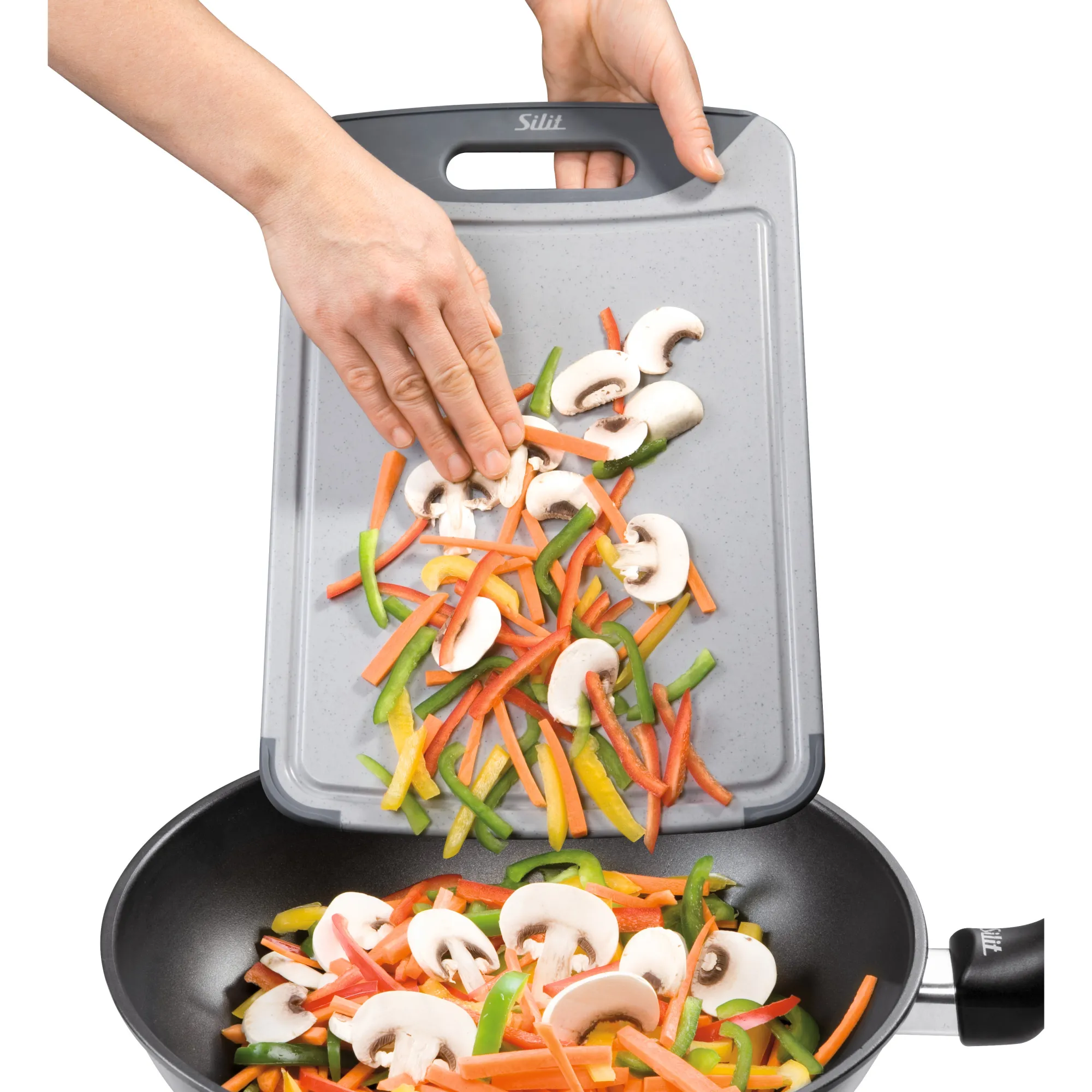 WMF Silit Schneidebrett, Grau, 38 x 25 cm| Schneidebretter