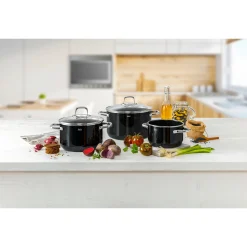 WMF Silit Silargan® Elegance Topf-Set, 4-teilig, Black| Topfsets