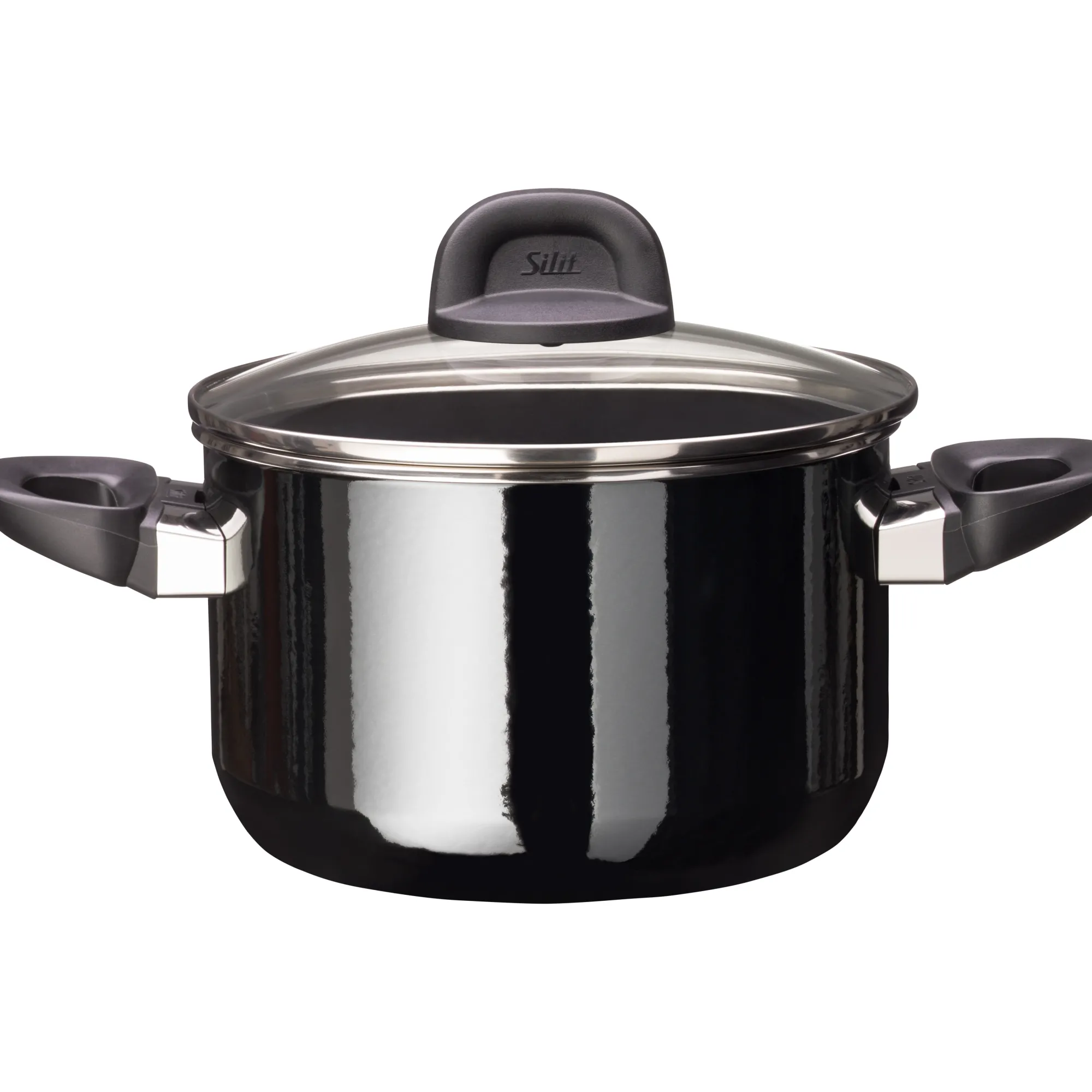 WMF Silit Silargan® Modesto Kochtopf mit Deckel, 20 cm, Black| Kochtöpfe|Induktionstöpfe