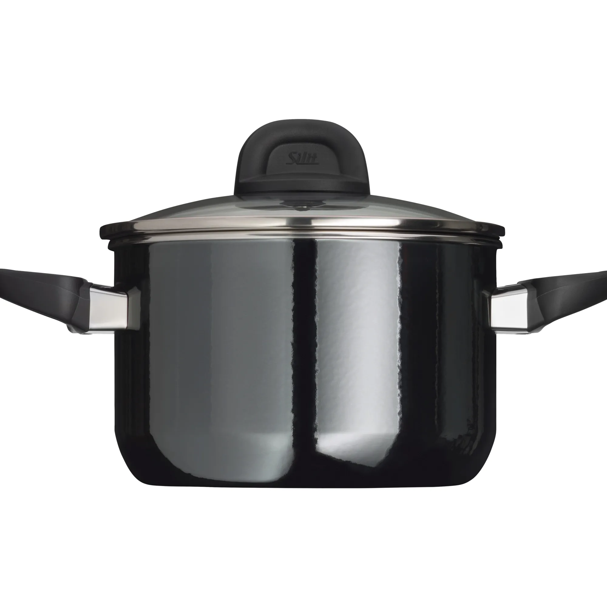 WMF Silit Silargan® Modesto Kochtopf mit Deckel, 20 cm, Black| Kochtöpfe|Induktionstöpfe