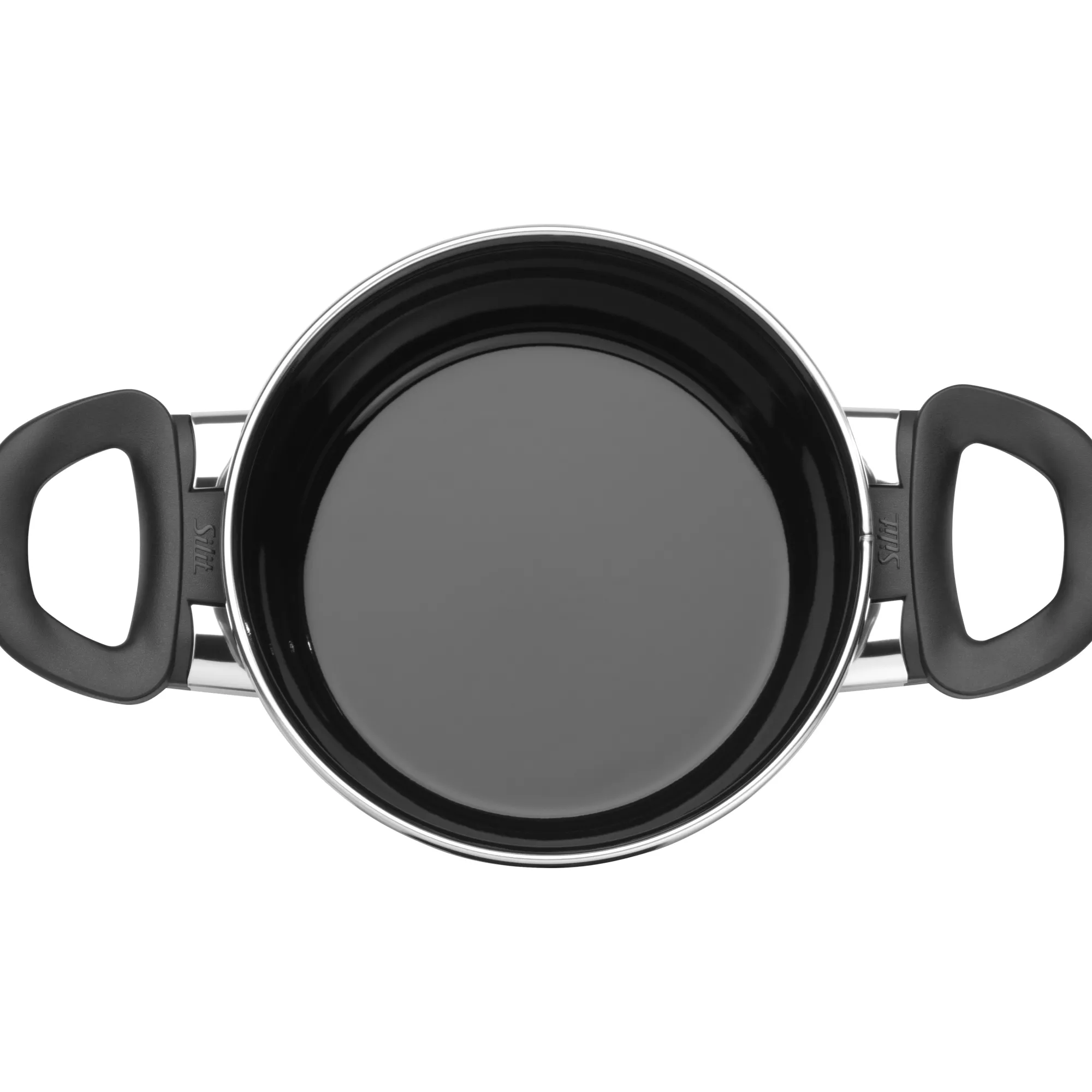 WMF Silit Silargan® Modesto Kochtopf mit Deckel, 16 cm, Black| Induktionstöpfe|Kochtöpfe