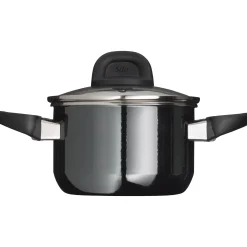 WMF Silit Silargan® Modesto Kochtopf mit Deckel, 16 cm, Black| Induktionstöpfe|Kochtöpfe