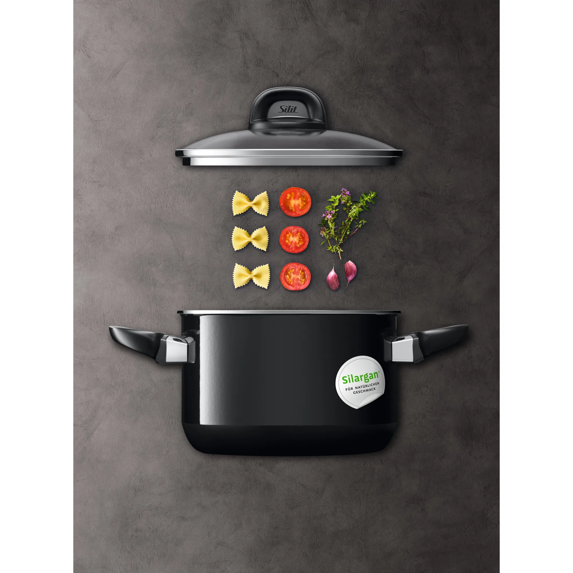WMF Silit Silargan® Modesto Topf-Set 4-teilig, Black| Topfsets