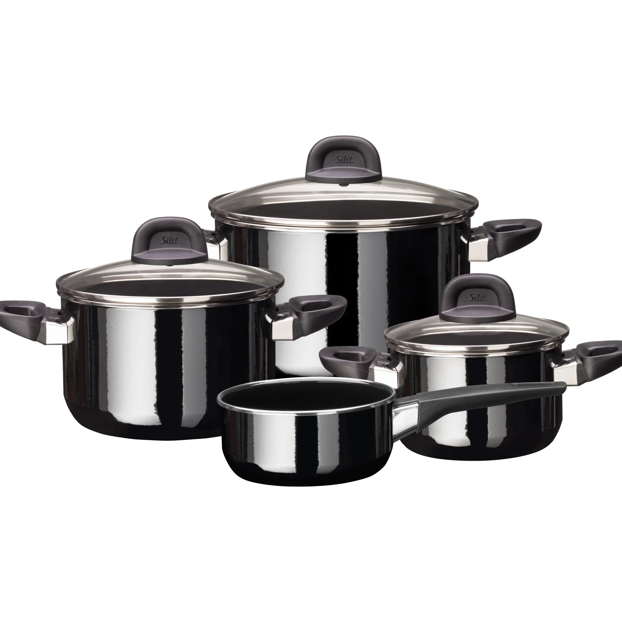 WMF Silit Silargan® Modesto Topf-Set 4-teilig, Black| Topfsets