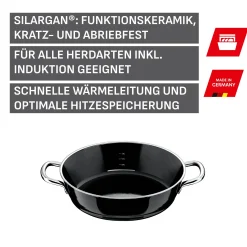 WMF Silit Silargan® Professional Schmorpfanne, 24 cm, Black| Schmorpfannen|Induktionspfannen