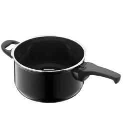 WMF Silit Silargan® Sicomatic t-Plus Schnellkochtopf-Set, 22 cm, 4,5 l und 3,0 l, Black| Schnellkochtöpfe|Induktionstöpfe