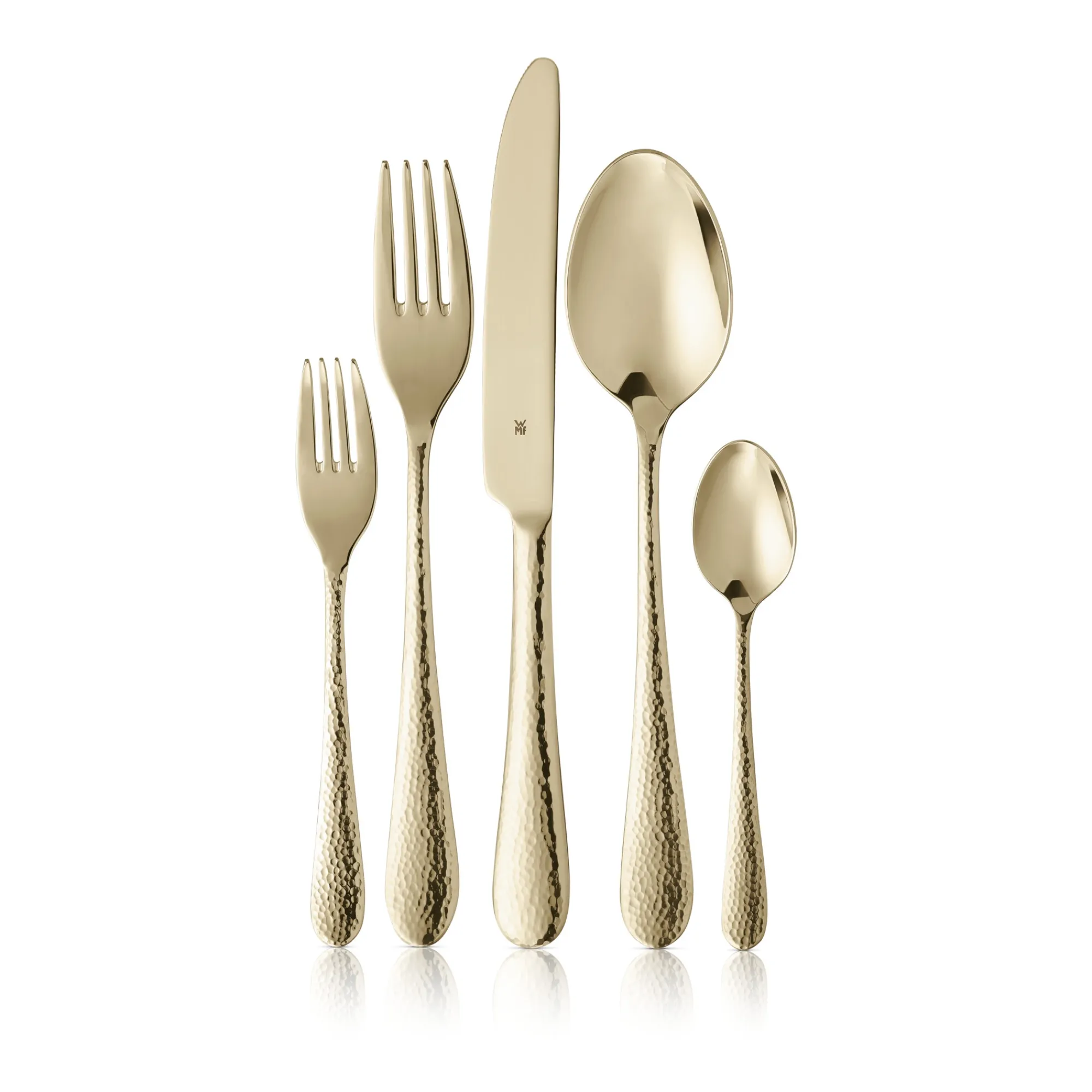 WMF Sitello Besteck-Set, Gold Edition, 30-teilig, Cromargan®| Besteck-Sets