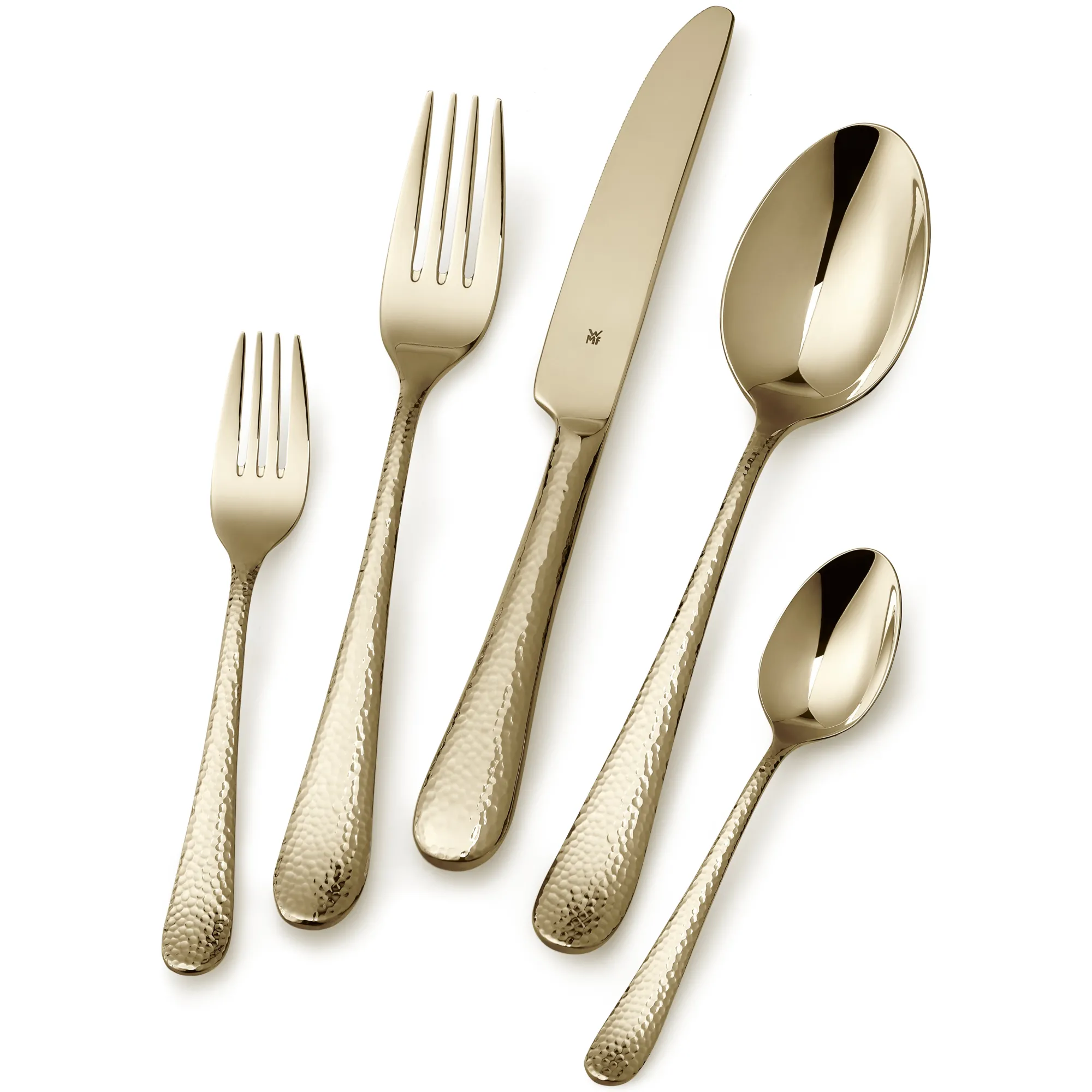 WMF Sitello Besteck-Set, Gold Edition, 30-teilig, Cromargan®| Besteck-Sets