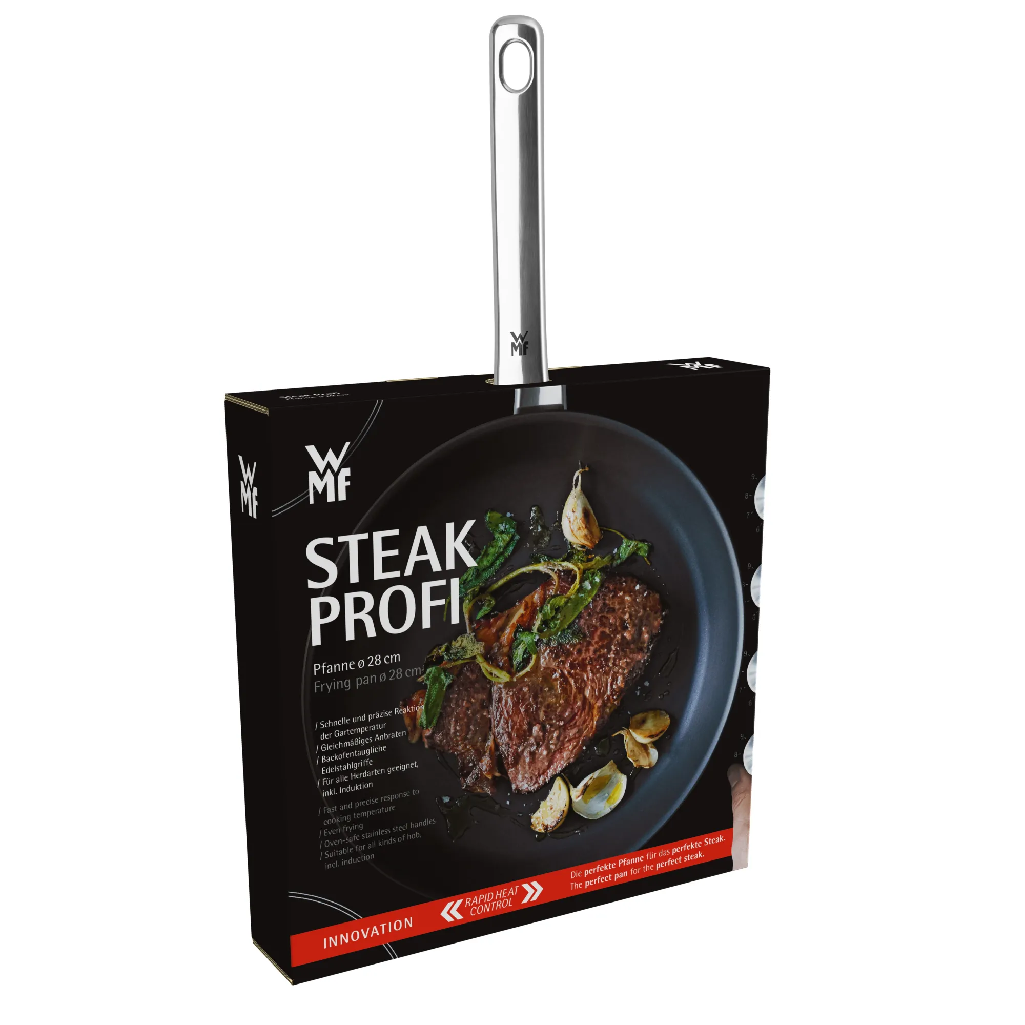 WMF Steak Profi Stielpfanne, 28 cm| Induktionspfannen|Bratpfannen