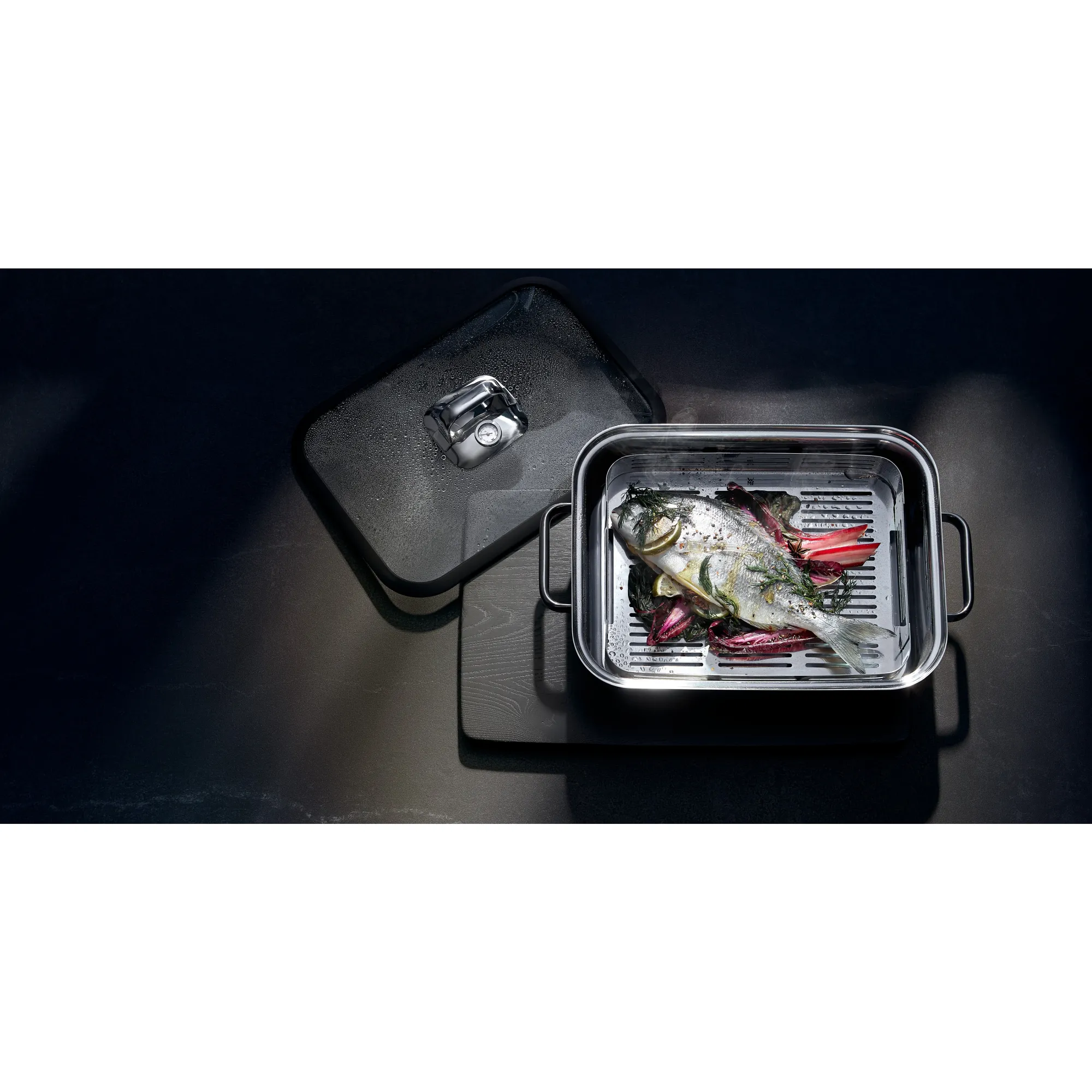 WMF Vitalis Aroma-Dampfgarer 6,5 l mit Spargelzange| Dampfgarer